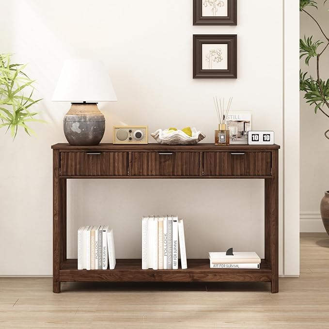 RUSTOWN Fluted Wood Console Table - Image 8