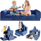 Modular Kids Play Sofa Multifunctional Kids Sofa Convertible Foam Floor Mat by FURNAWAY