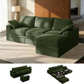 Upgrade Boneless Couch with Storage, Extra Deep&High Seat Modular Sectional by Unknown