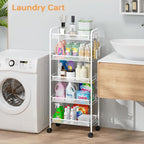 TOOLF 5-Tier Rolling Cart, Metal Utility Cart - Image 7