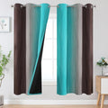 Brown and Teal Ombre Blackout Curtains by ESTELARTEXTILER