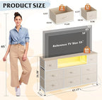 WLIVE Dresser TV Stand for 45, 55 inch TV, Entertainment Center - Image 2