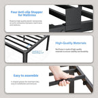 ROIL 12 inch California King Size Bed Frame Metal Platform No Box Spring Needed - Image 4