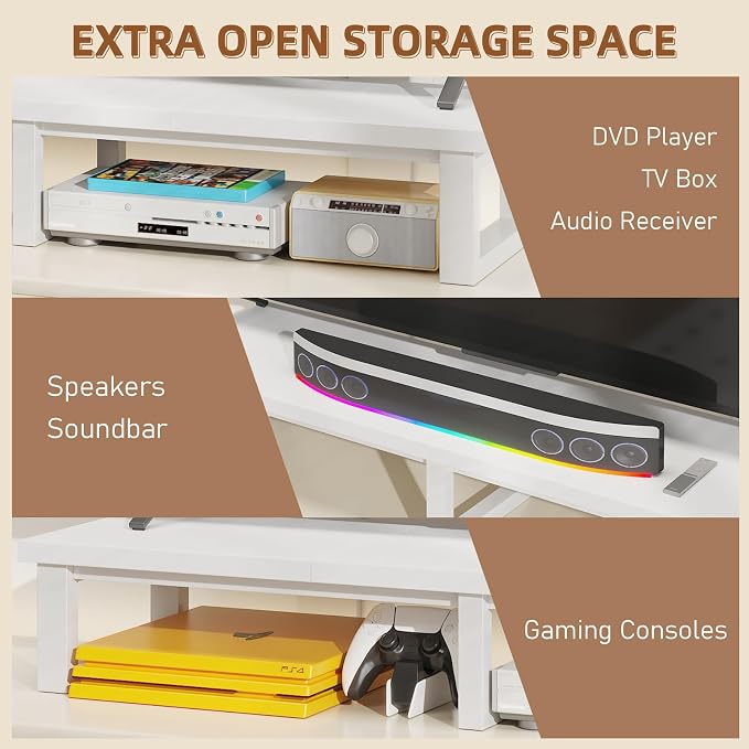 YAOHUOO 45" Large TV Riser for 32-60 inch TV, TV Riser Stand Shelf - Image 5