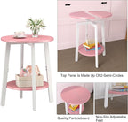 sthmec Side Table, Small Round End Table - Image 5