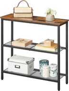 HOOBRO 29.5" Narrow Console Table, 3-Tier Entryway Table, Thin Sofa Table - Image 8