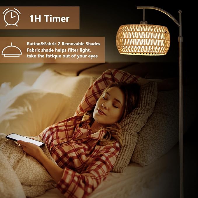Arc Floor Lamp with Remote Control, Dimmable LED Floor Lamp with 3 Color - Image 7