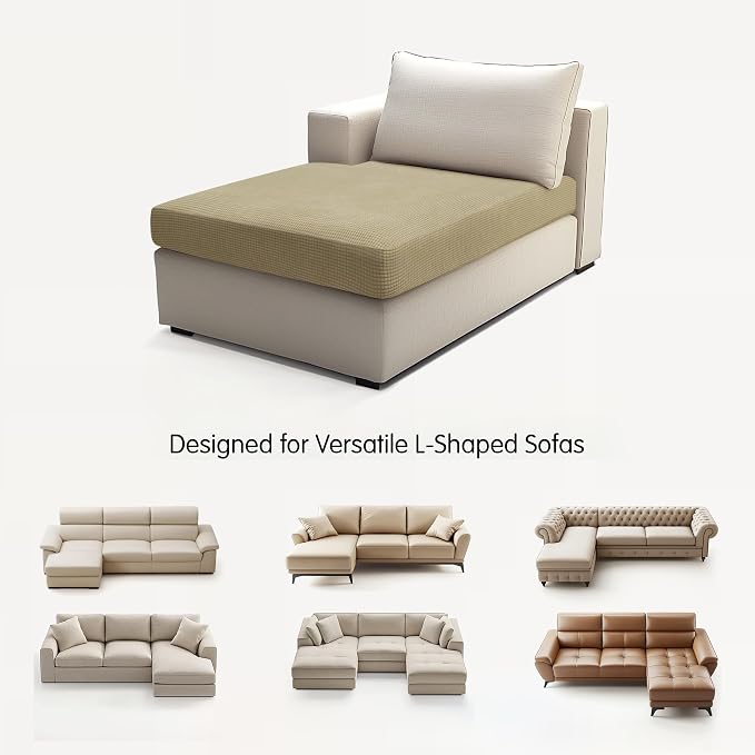 Hokway Stretch Chaise Cover Individual Couch Cushion Slipcovers Reversible - Image 9