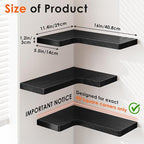 Fixwal Corner Floating Shelves for Wall Mounted Natural Solid Wood 16"x11.4" - Image 3