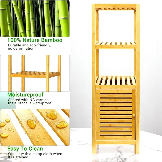 RoyalHouse Bamboo 3-Tier Floor Organizer - Image 4