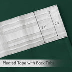 MIULEE Christmas Hunter Green Back Tab Blackout Curtains 52"x84" 2 Panels | Rod - Image 4