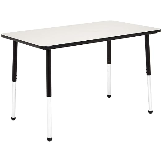 Amazon Basics Adjustable Height Rectangular Classroom Activity Table, Writing by AmazonBasics
