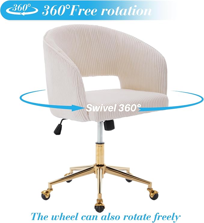 KCC Home Office Chair Swivel Desk Chair Accent Armchair Upholstered Modern - Image 6