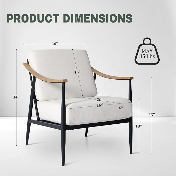 RNKSFX Modern Accent Chairs Set of 2 - Image 2