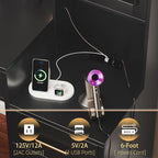 TOKSOM Black Vanity Desk with Mirror, Lights & Charging Station, 58.3" 3 - Image 7