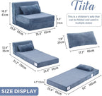 Tiita Convertible Folding Kids Sofa Bed - Image 3