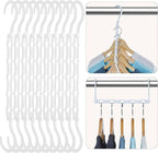 HOUSE DAY White Magic Plastic Hangers Space Saving Organizers and Storage by HOUSEDAY