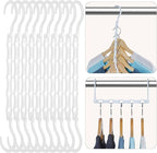 HOUSE DAY White Magic Space Saving Hangers, Premium Smart Hanger Hooks by HOUSEDAY