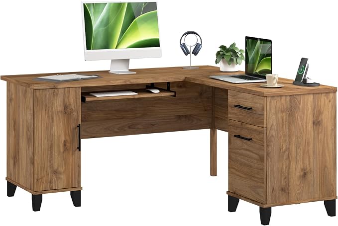 Bush Home 60-Inch L-Shaped Desk by BushHome