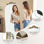 MISSDAY Vintage Baroque Full Length Mirror, Full Metal Frame Stand Up Retro - Image 2