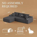 105" Convertible Sectional Couch - Image 2