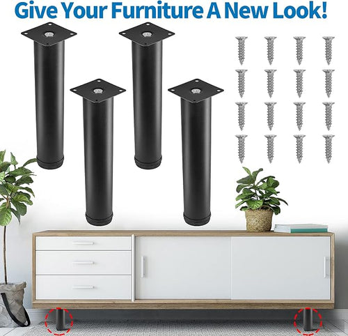 10 Inch Metal Furniture Legs Stainless Steel Adjustable Legs Black Metal Legs - Image 2