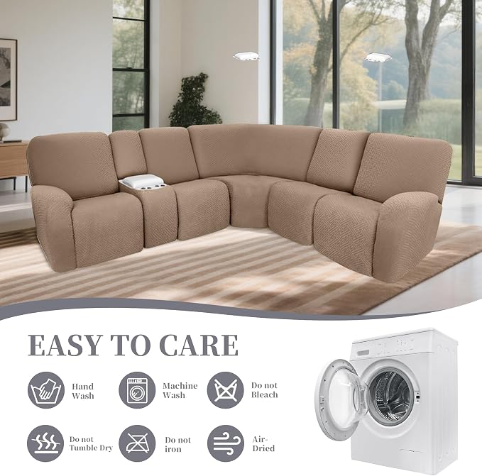 100% Waterproof Sectional Recliner Couch Covers - Image 8