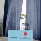 Sheer Curtains 54 inches Long 2 Panels Set, Rod Pocket Curtain Sheers - Image 7
