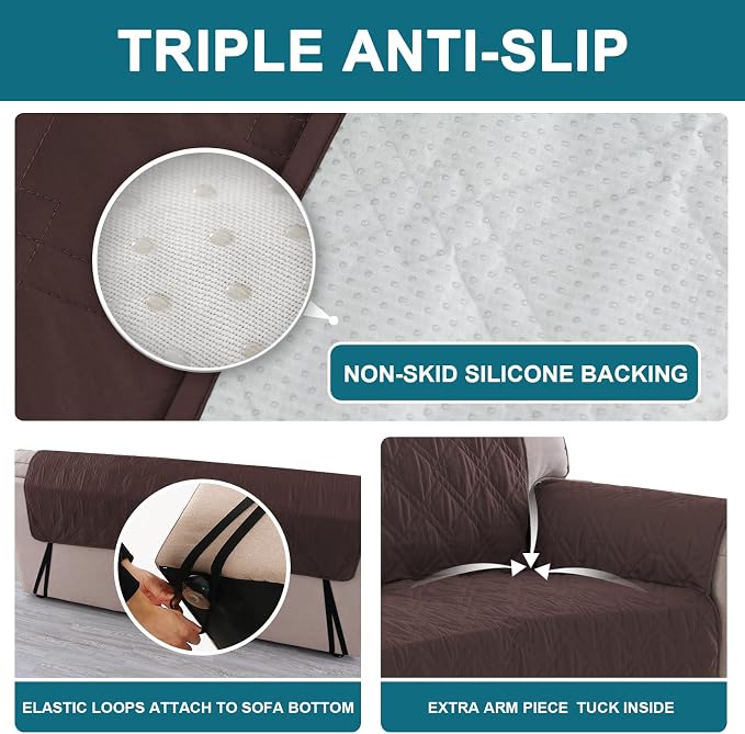 Turquoize 100% Waterproof Sofa Covers Couch Cover - Image 4