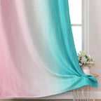 Pink and Teal Ombre Blackout Curtains - Image 6