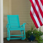 GREENVINES Outdoor Rocking Chairs | Set of 4 | Porch Rocker | HDPE Plastic | - Image 9