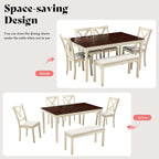 AMERLIFE 6-Piece Farmhouse Dining Table Set - Image 6