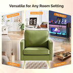 VINGLI Modern PU Leather Accent Chairs Set of 2, Single Sofa Chair - Image 8