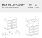 HULALA HOME 3-Drawer Nightstand - Image 5