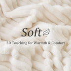 BEDELITE Ribbed Fleece Throw Blanket - Image 5