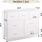 WLIVE 7 Drawer Dresser TV Stand, Dressers - Image 3
