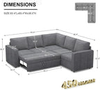 Belffin Modular Sectional Sleeper Sofa - Image 2