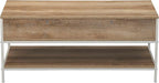 Household Essentials Coastal Oak Woven Front Coffee Table - Image 9