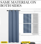 NICETOWN Short Curtains for Kitchen, Stone Blue, 1 Pair, 42 inches Wide by 78 - Image 6