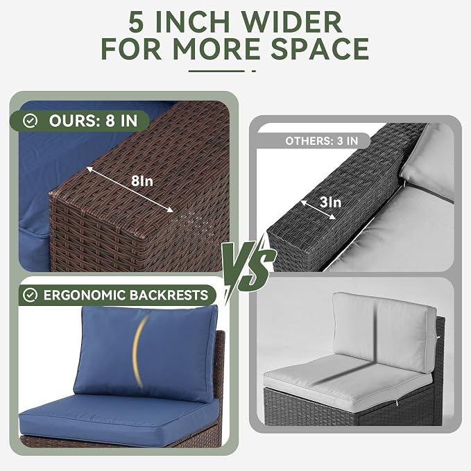 Aoxun Outdoor Patio Furniture Set - Image 5