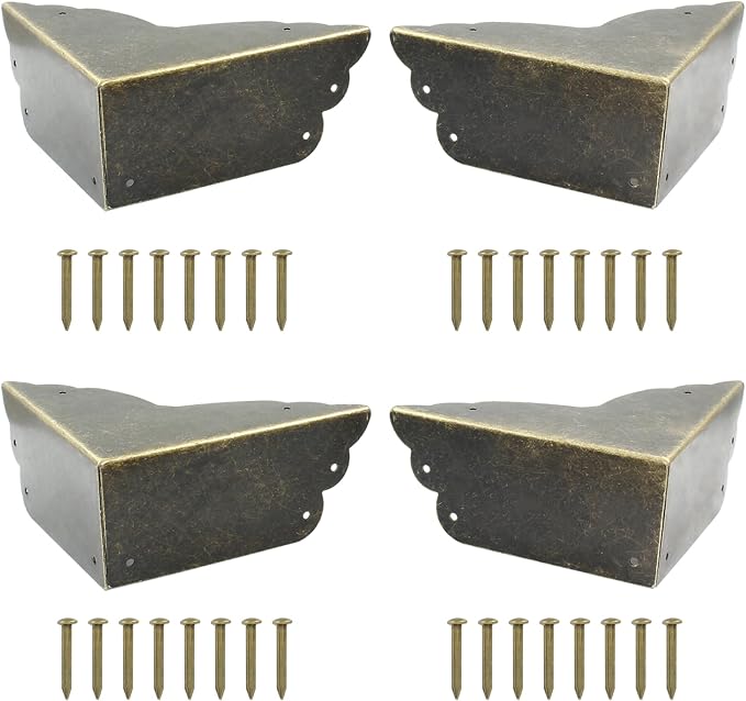 Bivethoi 8 Packs Bronze Box Corner Protectors, Edge Cover Safety Guard - Image 5