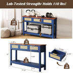 Luoxiao 47" Blue Entryway Table - Image 2