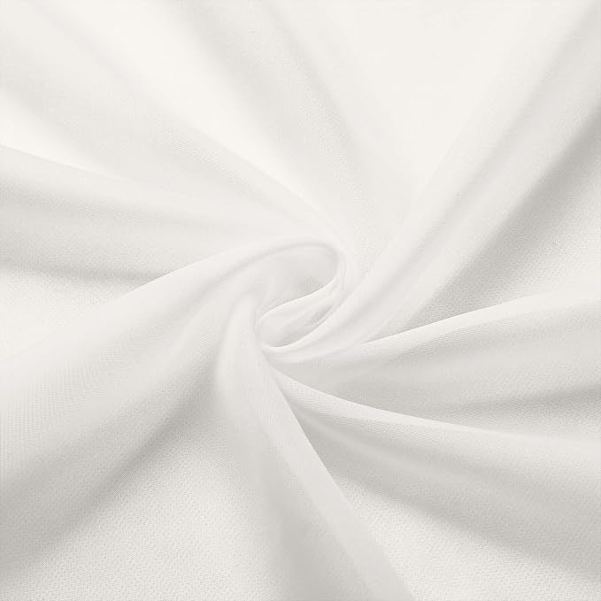 Cafe Curtains 36 Inch Length Tier 2 Pieces, Modern Soft Airy Sheer Kitchen - Image 9