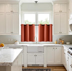 MIULEE Fall Blackout Curtains for Bedroom 2 Panel 40"x36" Long Burnt Orange | - Image 2