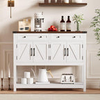 Rustic 47-Inch Wood Coffee Bar Storage Cabinet - Image 6