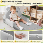 Kids Sofa Bed with Removable Washable Cover & Magic-Tape Backrest – Foldable - Image 7