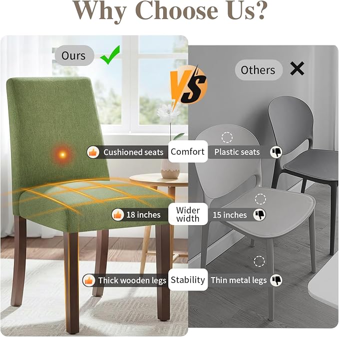 Dining Chairs Set of 4, Modern Dining Room Chairs - Image 4