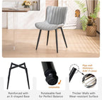 YOUNUOKE Mid-Century Modern Dining Chairs Set of 2, Armless Accent Chair - Image 5