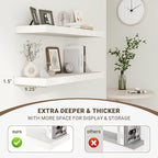 Acovy 36 Inch Floating Shelves, Wooden Shelves - Image 4