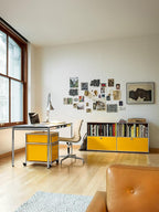 Modern Storage Cabinet Yellow F Versatile Free-Standing Organizer - Image 10
